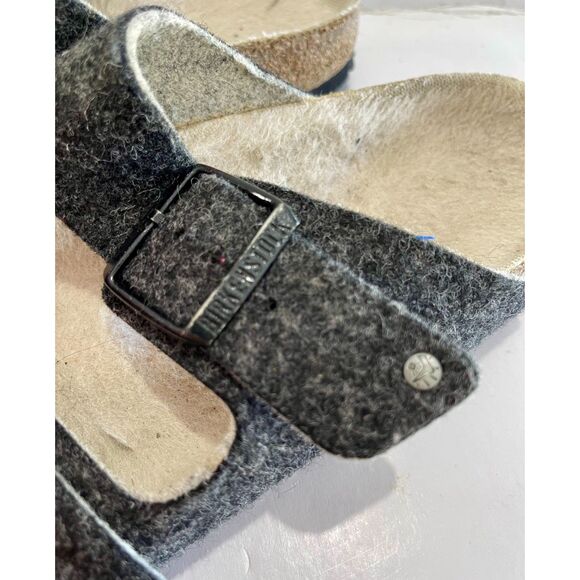 Birkenstock sandals arizona Shearling dark gray lined unisrex
